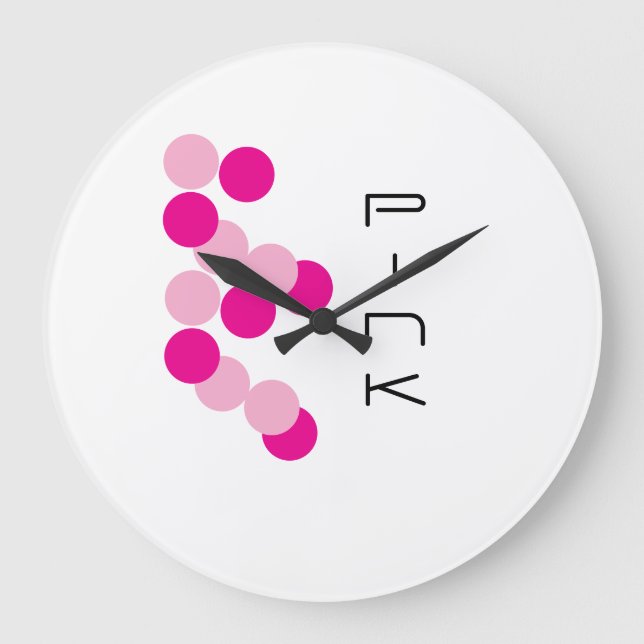 Harmonious Pink Fusion Large Clock (Front)