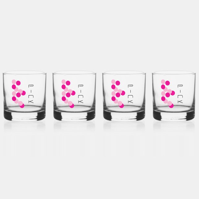 Harmonious Pink Fusion Whiskey Glass (Back)
