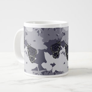 Harmoniously Feeding Monarch Butterfly Pair Large Coffee Mug