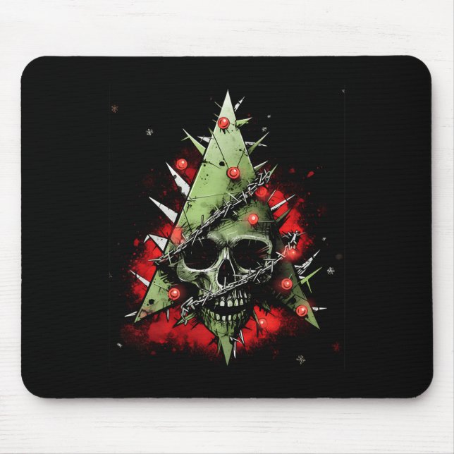 Harmonising Contrasts Christmas Tree Meets Punk-Ro Mouse Mat (Front)