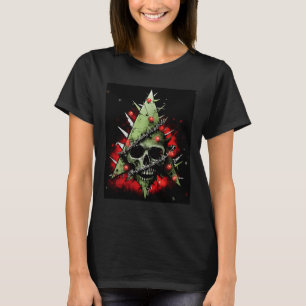 Harmonising Contrasts Christmas Tree Meets Punk-Ro T-Shirt
