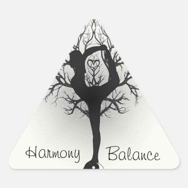 Harmony and Balance Customisable Triangle Sticker (Front)