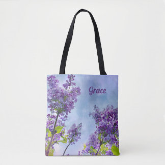 Harmony And Grace Inspirational Lilac Tote Bag