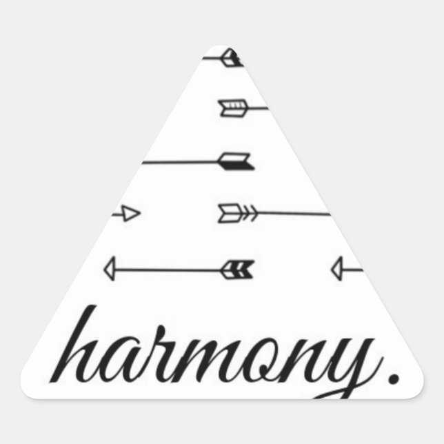 Harmony arrow print pattern arrows hipster quote triangle sticker (Front)