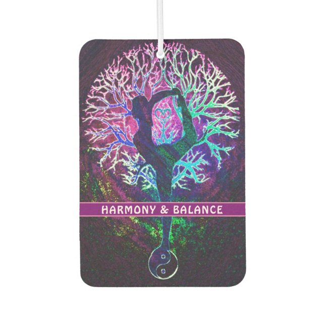 Harmony, Balance and Fresh Air Car Air Freshener (Front)