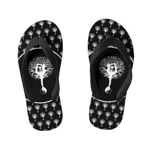 Harmony & Balance Yin Yang Tree of Life Kid's Flip Flops