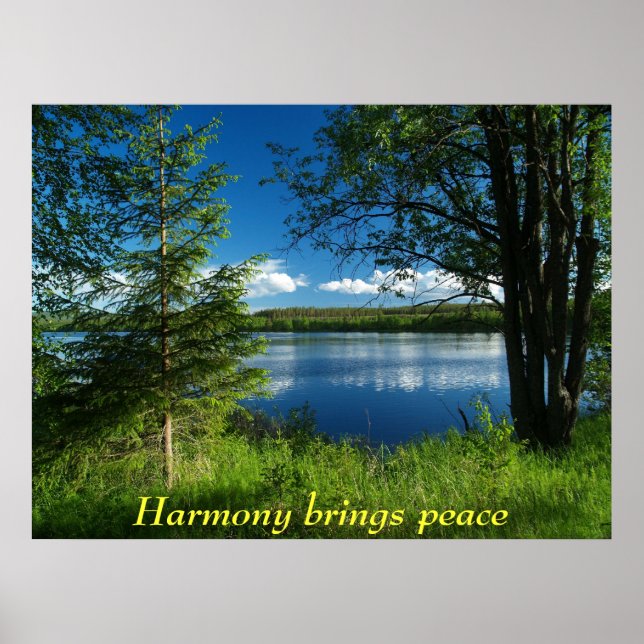 Harmony brings peace poster (Front)