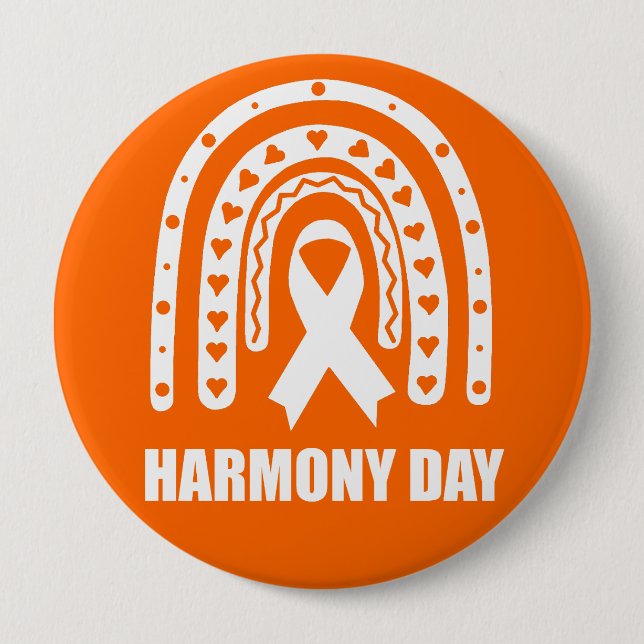 Harmony Day Australia  10 Cm Round Badge (Front)