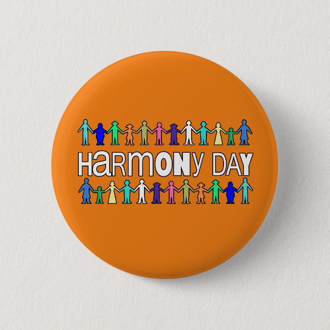Harmony Day Australia  6 Cm Round Badge (Front)