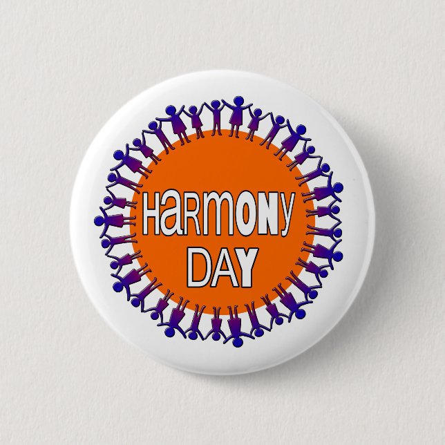 Harmony day, Australia 6 Cm Round Badge (Front)