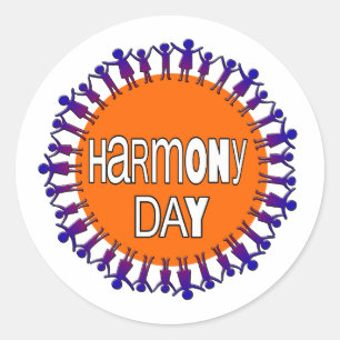 Harmony day, Australia Classic Round Sticker