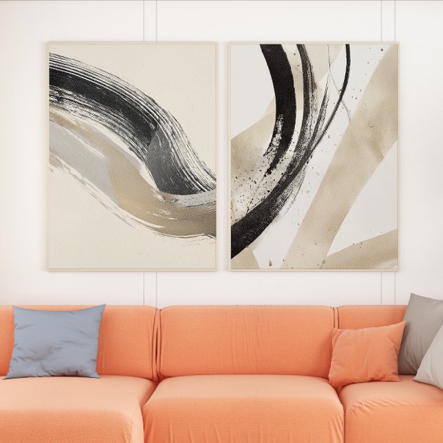 Harmony Duo - Abstract Ink Pair - Wall Art Set (Creator Uploaded)