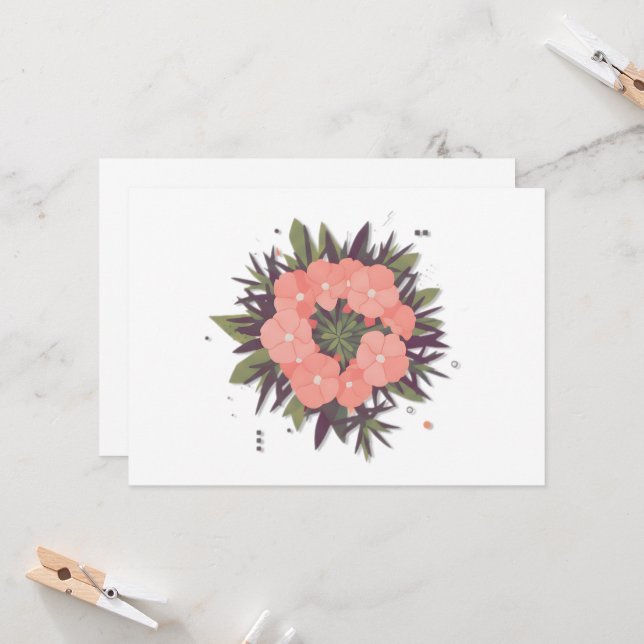 harmony flower invitation (Front/Back In Situ)