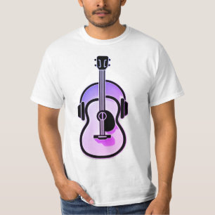 Harmony Fusion: Guitar and Headphones T-Shirt