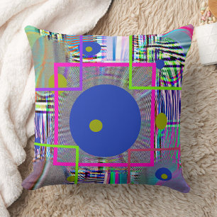 Harmony Geometry — Vibrant Folk-Art Watercolor Cushion