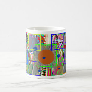 Harmony Geometry — Vibrant Watercolor Elegance Coffee Mug