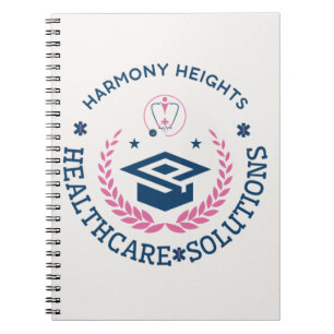 Harmony Heights Healthcare Solutions Company Logo Notebook