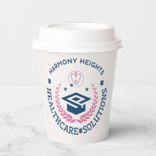 Harmony Heights Healthcare Solutions Company Logo Paper Cups