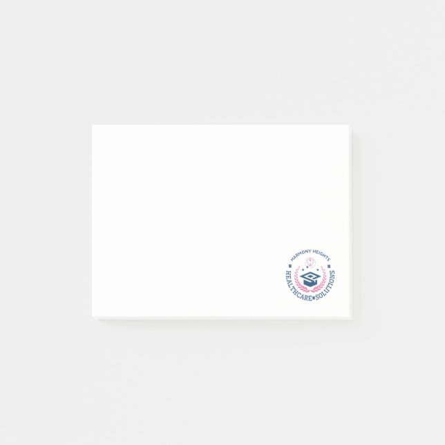 Harmony Heights Healthcare Solutions Company Logo Post-it Notes (Front)