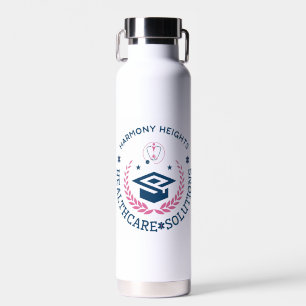 Harmony Heights Healthcare Solutions Company Logo Water Bottle