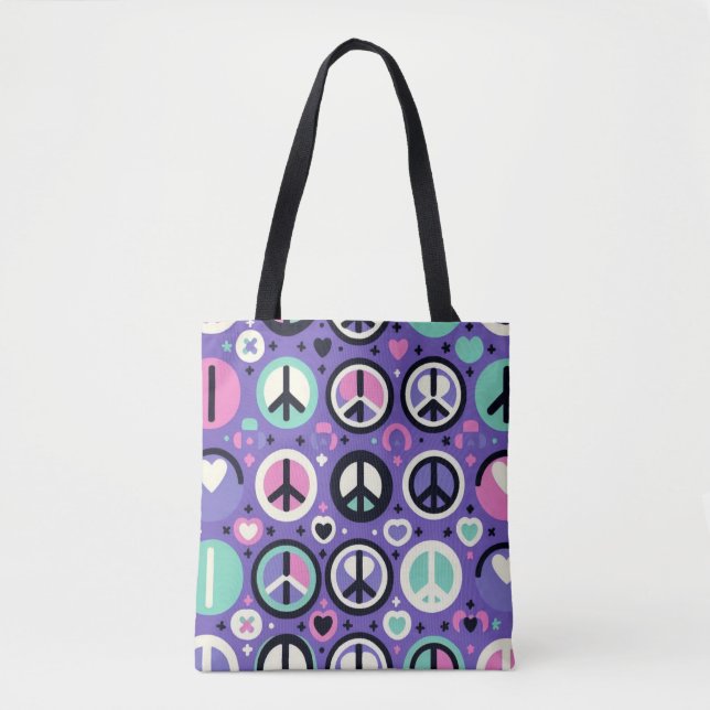 Harmony Hues A Peaceful Pattern Tote Bag (Front)