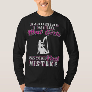 Harmony & Humour! Funny Harp Girl Mistake Tee