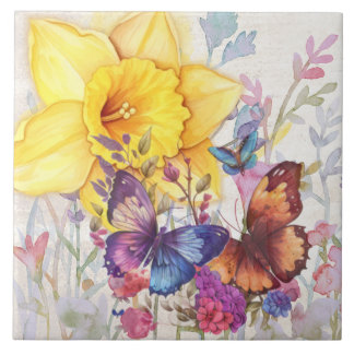 Harmony in Bloom: Nature’s Dance Tile