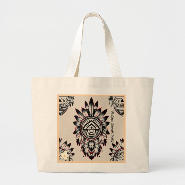 "Harmony in Design" Large Tote Bag (Front)