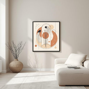 Harmony in Form – Neutral Abstract Composition III Poster