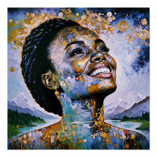 "Harmony in Gold and Sky"      Poster
