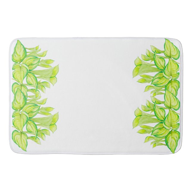 'Harmony in Green' on a Bath Mat (Front)
