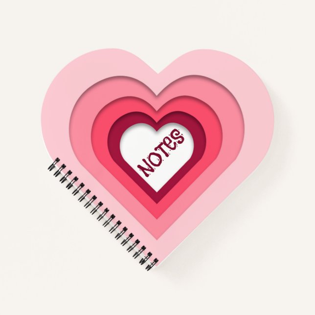 Harmony in Hearts: A Papercut Love Melody Notebook (Front)