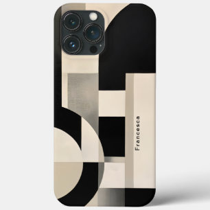 Harmony in Shades: Abstract Composition of B & w iPhone 13 Pro Max Case