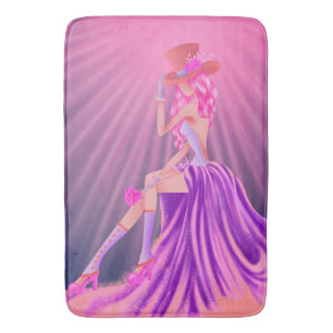 "Harmony in Stardust" A Glamorous Steampunk Queen Bath Mat