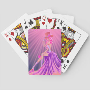 "Harmony in Stardust" A Glamorous Steampunk Queen Playing Cards