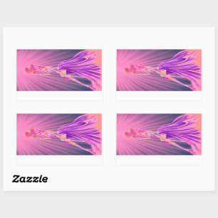 "Harmony in Stardust" A Glamorous Steampunk Queen Rectangular Sticker