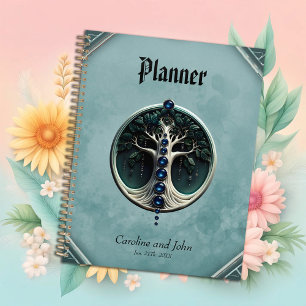 Harmony in teal, Mystical Tree of Life. Planner