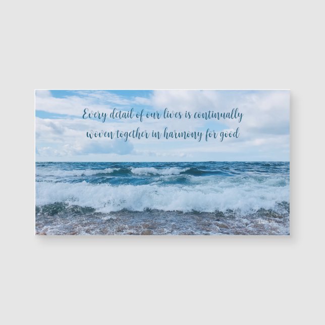 Harmony Inspirational Beach Photography Magnet  (Front)