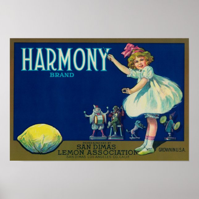 Harmony Lemon LabelSan Dimas, CA Poster (Front)