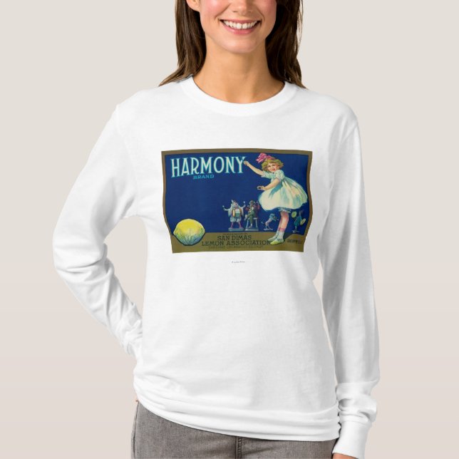 Harmony Lemon LabelSan Dimas, CA T-Shirt (Front)