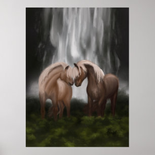 Harmony of Horses: Icelandic Serenity Poster