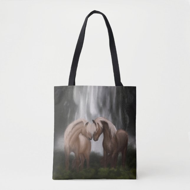 Harmony of Horses: Icelandic Serenity Tote Bag (Front)