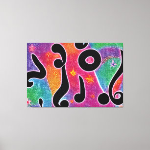 Harmony of Knowledge Colourful Abstract Canvas Print