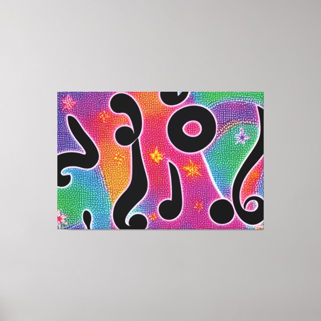 Harmony of Knowledge Colourful Abstract Canvas Print (Front)