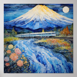 Harmony of Nature & Speed, Mount Fuji #1 Poster