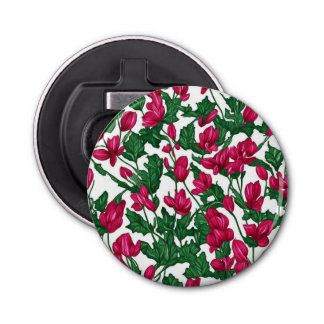 harmony of pink and white flowers bottle opener