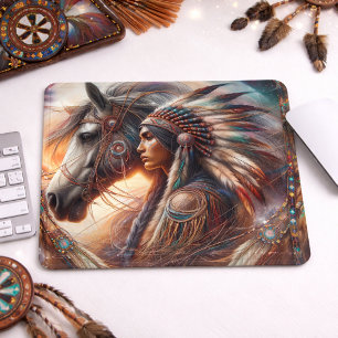 Harmony of Spirit and Steed Mouse Mat