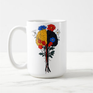 Harmony of the Brain and Flowers Coffee Mug
