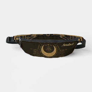 Harmony of the elements: moon, gold and geometry. bum bags