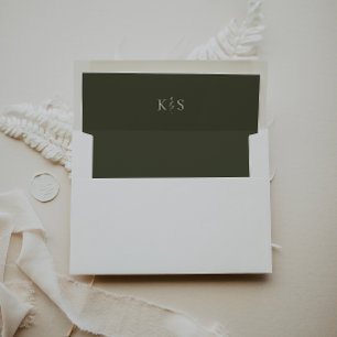 HARMONY Olive Green Wedding Envelope